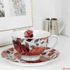 Kép 1/4 - Csésze aljjal porcelán Royal SPRING ROSES WHITE Díszdobozban