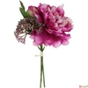 Kép 2/2 - Selyemvirág - művirág 21cm pink viágcsokor 5x10x21cm SDDST5 élethű