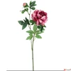 Kép 3/3 - Selyemvirág - művirág 68cm paeonia pink ciklámen 15x15x68cm SDDST5 pünközsdirózsa bimbókkal élethű