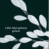 Kép 2/3 - Selyemvirág - művirág girland2 fehér színjátszós 0.5cmx10cmx125cm sdkae