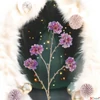 Kép 2/3 - Selyemvirág művirág Művészi virág elágazó Plumeria M lila ir 113x36x65cm DST