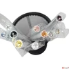 Kép 1/3 - Swarovski golyóstoll fehér Magnetic tartóban vegyes színű kristályokkal 14cm