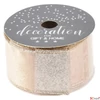 Kép 1/2 - Szalag 100% poliészter 38x2700 velúr csillámmal 4x2,7cm kpm
