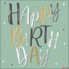 Kép 1/2 - Szalvéta 33x33cm Birthday celebration green 20db-os
