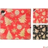 Kép 3/5 - Szalvéta 33x33cm karácsony 16db/csomag 2féle piros arany fekete ara KPM25