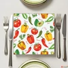 Kép 2/2 - Szalvéta 33x33cm Vegetables and herbs 20db-os