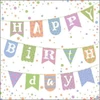 Kép 1/2 - Szalvéta Ambiante Birthday Garland Blue papírszalvéta 33x33cm,20db-os