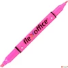 Kép 1/3 - Szövegkiemelő Flexoffice HL01' 1,0/4, 0mm kétvégű rózsaszín Írószerek FLEXOFFICE FO-HL01R