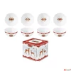 Kép 2/2 - Tál Porcelán karácsonyi 4 db-os, 11x5cm, dobozban, Christmas Melody