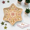 Kép 1/2 - Tálca Porcelán karácsonyi 22,5cm,mézeskalács csillag forma Sweet Christmas