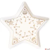 Kép 1/2 - Tálca Porcelán karácsonyi 19,5cm, csillagtálca Christmas Lights kézzel festett dobozban