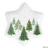 Kép 1/2 - Tálca Porcelán karácsonyi csillagtálca 22,5cm, dobozban Festive Trees