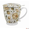Kép 6/8 - Bögre porcelán 510ml talpas, teaszűrővel ENGLISH ROSES WHITE Díszdobozban