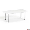 Kép 1/4 - Tárgyalóaszta íves szürke fémlábba 80/95x190cm MAYAH Freedom SV-43 fehér