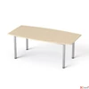 Kép 1/2 - Tárgyalóaszta íves szürke fémlábba 80/95x190cm MAYAH Freedom SV-43 juhar