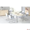 Kép 2/2 - Tárgyalóaszta íves szürke fémlábba 80/95x190cm MAYAH Freedom SV-43 juhar