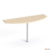 Kép 1/2 - Tárgyalótoldat íves szürke fémlábba 45x140cm MAYAH Freedom SV-49 juhar