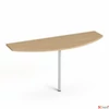 Kép 1/2 - Tárgyalótoldat íves szürke fémlábba 45x140cm MAYAH Freedom SV-49 kőris
