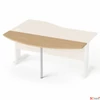 Kép 2/2 - Tárgyalótoldat íves szürke fémlábba 50x160cm MAYAH Freedom SV-50 kőris