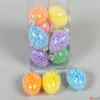 Kép 4/4 - Tavaszi dekor akasztós tojás gyöngyökkel, poly 3x4vm multicolor, 12db/set