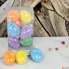Kép 1/4 - Tavaszi dekor akasztós tojás gyöngyökkel, poly 3x4vm multicolor, 12db/set