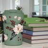 Kép 2/4 - Thermo bögre 350ml Ars Una Flowery green 56375350 6órán át melegen tart