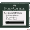 Kép 1/2 - Faber-Castell tintapatron 6db-os Standard fényes fekete Ink cartridge 185507
