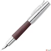 Kép 1/2 - Faber-Castell töltőtoll E-motion -B- króm/fa sötétbarna 148213