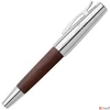 Kép 1/2 - Faber-Castell töltőtoll E-motion -M- króm/fa sötétbarna 148210