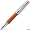 Kép 1/2 - Faber-Castell rollertoll E-motion króm/fa barna tintás toll 148205