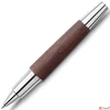 Kép 1/2 - Faber-Castell rollertoll E-motion króm/fa sötétbarna tintás toll 148215