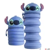 Kép 1/2 - Tolltartó Bővíthető zipzárral Stitch fej jel összenyomható Colorino