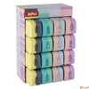 Kép 2/10 - Tolltartó  cipzáras szilikon kétszínű APLI "Pastel vegyes színek 1db/ár
