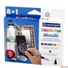 Kép 1/2 - Filctoll készlet Centropen Decor pen metallic 8+1 készlet