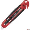 Kép 1/3 - Univerzális kés 18 mm WEDO Safety fóliavágóval, piros/fekete Csomagolás, tárolás WEDO 78805