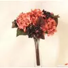 Kép 1/2 - Selyemvirág hortenzia bogyóval Színes selyemvirág