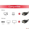 Kép 5/5 - VGA monitor kábel ferrit gyűrűvel 1,8 m EQUIP