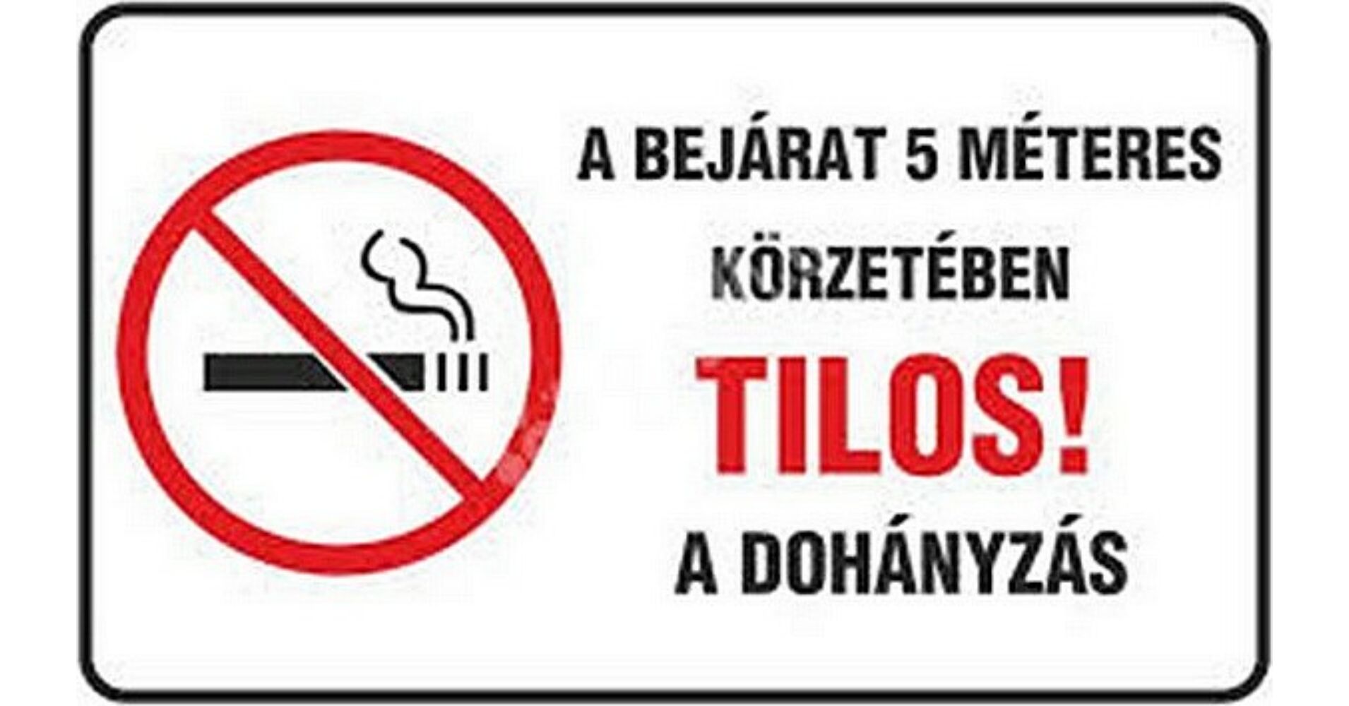 dohányzásellenes bejárat