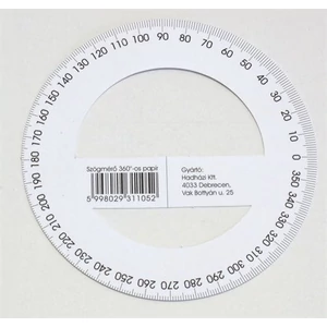 Szögmérő 360° papír vonalzó iskolaszezonos termék