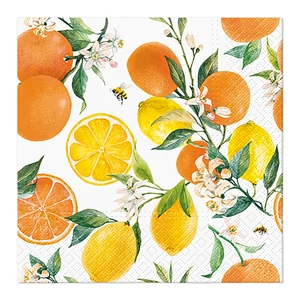 Citrusgyümölcs papírszalvéta 3 rétegű (20 db), narancs citrom 1db/ár SDGW26