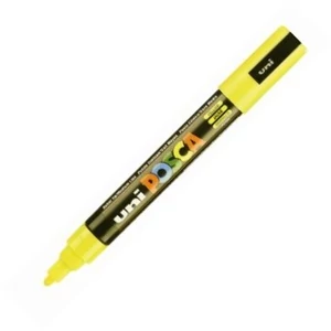 Decormarker UNI-BALL Posca 1, 8-2,5mm vízbázisu akril marker sárga Írószerek UNI Posca  PC-5M YELLOW