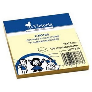 Öntapadós jegyzettömb 75x75 Victoria Z-notes LVZ7574