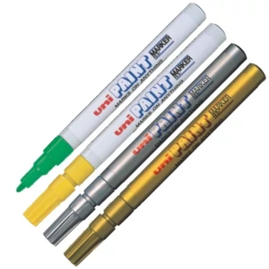 Lakkmarker UNI-BALL Paint PX-21(L) 0,8-1, 2mm kúpos hegyű ezüst Írószerek UNI-BALL PX-21(L) SILVER(EU)