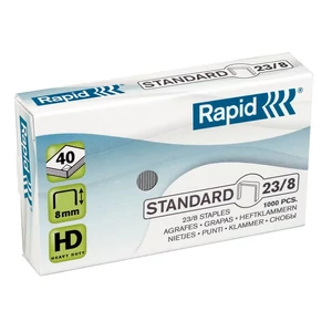 Tűzőkapocs 23/8 Rapid STANDARD horg., 23/8, 1000db/doboz Rapid 1db rendelési egység ár 1db-ra