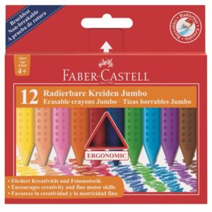 Faber-Castell zsírkréta 12db Jumbo törölhető 122540 prémium minőségű termék 122540
