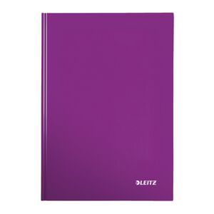 Beírókönyv Leitz WOW A4 lakkfényű kockás lila Leitz 1db rendelési egység ár 1db-ra