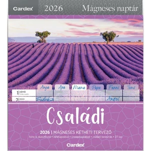 Mágneses tervezőnaptár  2026 Családi, kétheti Cardex