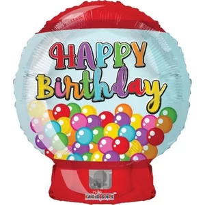 Lufi fólia 18inch Happy Birthday Bubble Gum