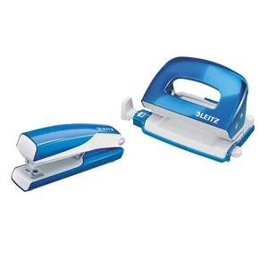Tűzőgép, lyukasztó szett Leitz WOW Mini set, 10lap, kék Leitz 1db rendelési egység ár 1db-ra