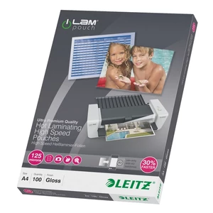 LamináLó fólia 125mik Leitz STANDARD meleglamináló-fólia, A4, 125 mi Leitz 1cso rendelési egység ár 100db-ra